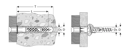 Дюбели универсальные с бортиком пакет серия МАСТЕР купить в Кургане
