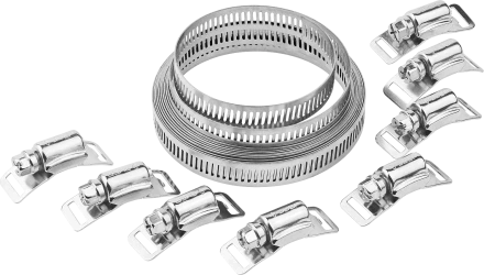 Набор хомут нержавеющий 3м х 127мм 8 замков серия ПРОФЕССИОНАЛ купить в Кургане