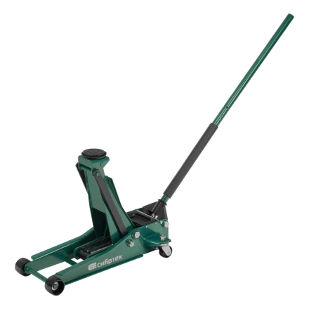 Домкрат гидравлический подкатной, 3,5 т, 95-520 мм, быстрый подъем, низкий подхват, проф.// Сибртех 50851 купить в Кургане