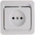 Розетка СВЕТОЗАР "ГАММА" одинарная, цвет белый, 16А/~250В SV-54100-W купить в Кургане