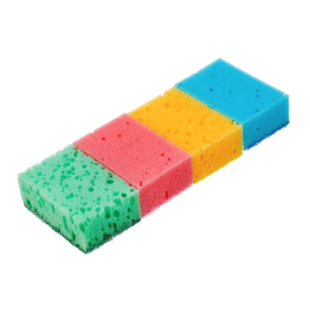 Губки для посуды Coral, 95 x 64 x 36 мм, 4 шт, Home Palisad 923585 купить в Кургане