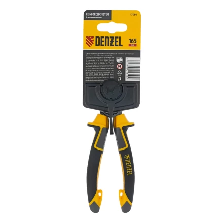 Плоскогубцы комбинированные 165 мм Denzel 17080, трехкомпонентные рукоятки купить в Кургане
