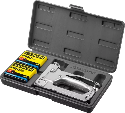 Степлер &quot;Pro 53&quot; для скоб тип 53 (4-14 мм), в кейсе, STAYER Professional 3150-H4_z01 купить в Кургане