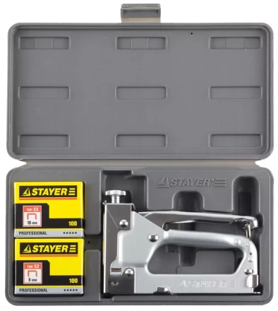 Степлер &quot;Pro 53&quot; для скоб тип 53 (4-14 мм), в кейсе, STAYER Professional 3150-H4_z01 купить в Кургане