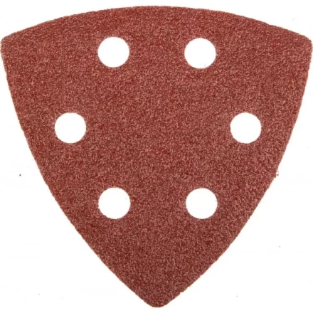 Треугольник шлифовальный универсальный STAYER &quot;MASTER&quot; на велкро основе, 6 отверстий, Р60, 93х93х93мм, 5шт 35460-060 купить в Кургане