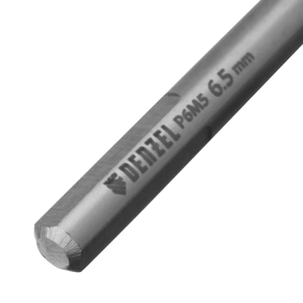 Сверло спиральное по металлу Denzel  6,5 x 100 мм, Р6М5, Golden Tip 718236 купить в Кургане