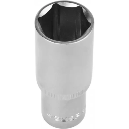 Головка торцовая ЗУБР "МАСТЕР" (1/2"), удлиненная, Cr-V, FLANK, хроматированное покрытие, 24мм 27726-24 купить в Кургане