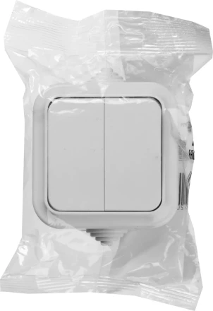 Выключатель STAYER &quot;MASTER&quot; &quot;MAXIMA&quot; двухклавишный, IP54, 6А, 220В 54302-W купить в Кургане