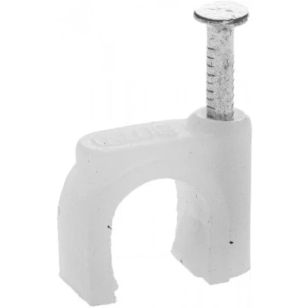 Скоба-держатель для круглого кабеля, с оцинкованным гвоздем, 8 мм, 100 шт, STAYER Master 4510-08 4510-08 купить в Кургане