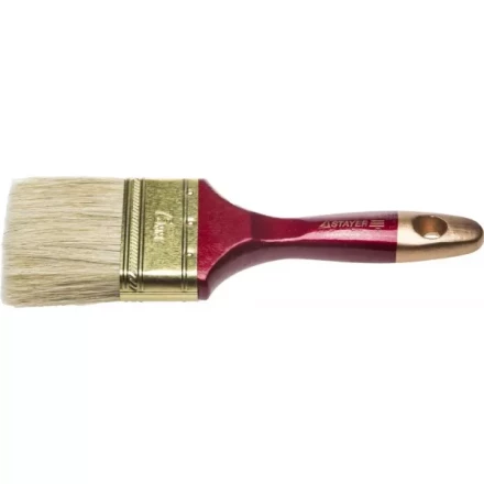 Кисть плоская STAYER &quot;UNIVERSAL-PROFI&quot;, светлая натуральная щетина, деревянная ручка, 75мм 0104-075 купить в Кургане