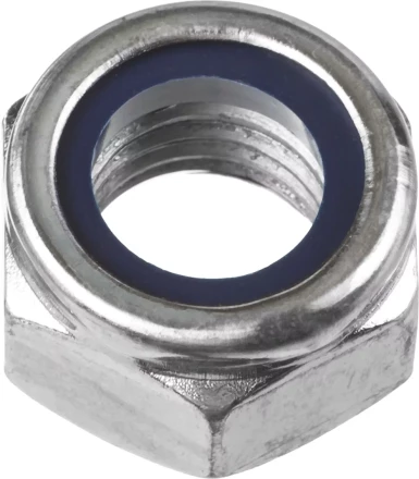 Гайка ЗУБР &quot;МАСТЕР&quot; DIN 985 самостопорящаяся, с нейлоновым кольцом, класс прочности 8, оцинкованная, M20, 5кг 303580-20 купить в Кургане