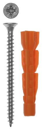 Дюбели универсальные без бортика с саморезами пакет серия МАСТЕР купить в Кургане