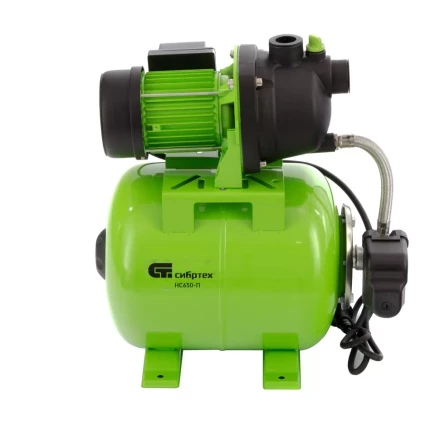 Насосная станция НС650-П, 650 Вт, напор 37 м, 3200 л/ч, ресивер 19 л Сибртех 97247 купить в Кургане