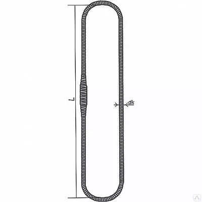 Строп канатный кольцевой СКК 25 т L=2.5 м  опрессовка купить в Кургане