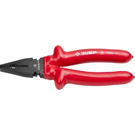 Плоскогубцы ЗУБР &quot;МАСТЕР&quot; &quot;ЭЛЕКТРИК&quot; комбинированные, диэлектрические, высоковольтные до ~1000В, 200мм 2214-1-20_z02 купить в Кургане