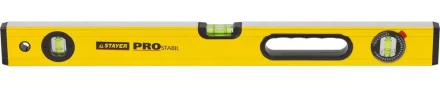 Уровень STAYER &quot;PROFI&quot; PROSTABIL профессион коробчатый, усилен, 2 фрезер поверх, 3 ампулы (1 поворотная), ручки, 60 см 3471-060_z01 купить в Кургане