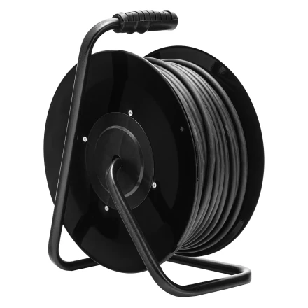 Удлинитель силовой 50 м, 16А, тип УХз16, ПВС 3 x 2.5 мм, на стальной катушке, 4 розетки Сибртех 95874 купить в Кургане