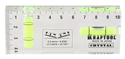 Уровень KRAFTOOL &quot;PRO&quot; &quot;CRYSTAL&quot; 2 ампулы, 40х100мм 1-34865-040 купить в Кургане