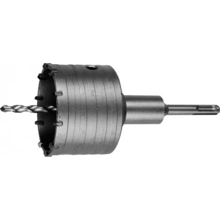 Коронка ЗУБР буровая, коническая посадка центрирующего сверла, SDS-Plus хвостовик, в сборе, 83мм 2918-83_z01 купить в Кургане