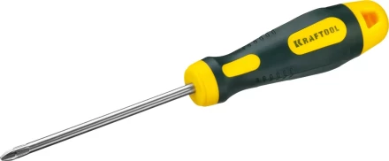Отвертка KRAFTOOL, Cr-Mo-V сталь, двухкомпонентная противоскользящая рукоятка, PH, №2x100мм 250072-2-100 купить в Кургане