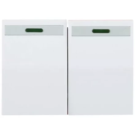 Выключатель СВЕТОЗАР "ЭФФЕКТ" двухклавишный, с эффектом свечения, без вставки и рамки, цвет белый, 10A/~250B SV-54435-W купить в Кургане