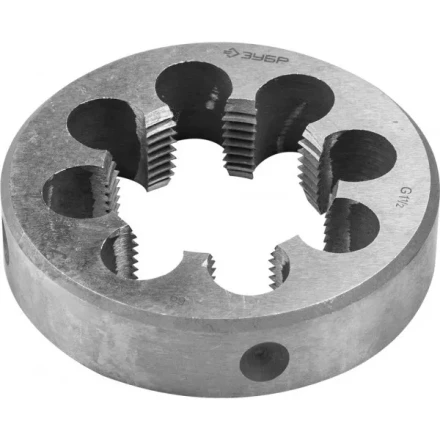 Плашка ЗУБР &quot;МАСТЕР&quot; круглая ручная для трубной резьбы, G 1 1/2&quot; 4-28032-3/2 купить в Кургане