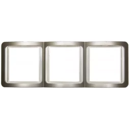 Панель СВЕТОЗАР "ГАММА" накладная, вертикальная, цвет золотой металлик, 3 гнезда SV-54149-GM