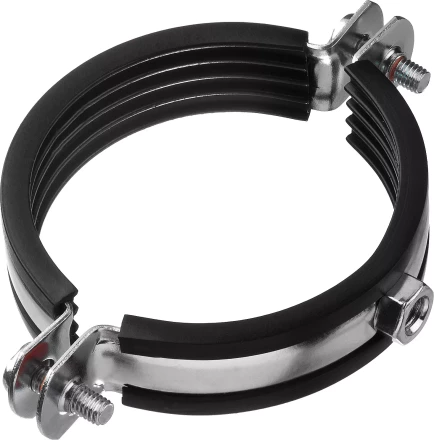 Хомут трубный с гайкой, оцинкованный, 2 1/2&quot;, 6шт, ЗУБР Мастер 37850-75-80 37850-75-80 купить в Кургане