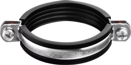 Хомут трубный с гайкой, оцинкованный, 2 1/2&quot;, 6шт, ЗУБР Мастер 37850-75-80 37850-75-80 купить в Кургане