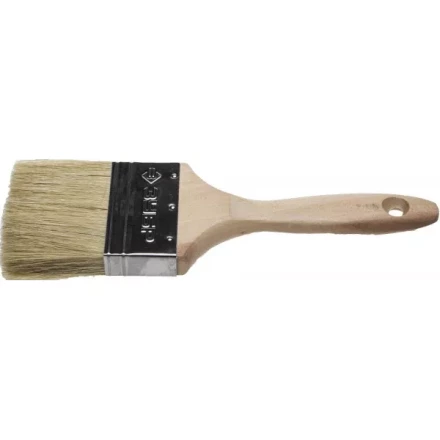 Кисть плоская ЗУБР "УНИВЕРСАЛ-ЭКСПЕРТ", светлая натуральная щетина, деревянная ручка, 3"/75мм 01005-075 купить в Кургане