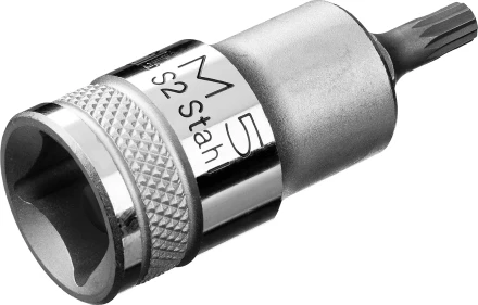 Торцовая бита-головка KRAFTOOL &quot;INDUSTRIE QUALITAT&quot;, материал S2, SPLINE, сатинированная, 1/2&quot;, M5 27911-05_z01 купить в Кургане