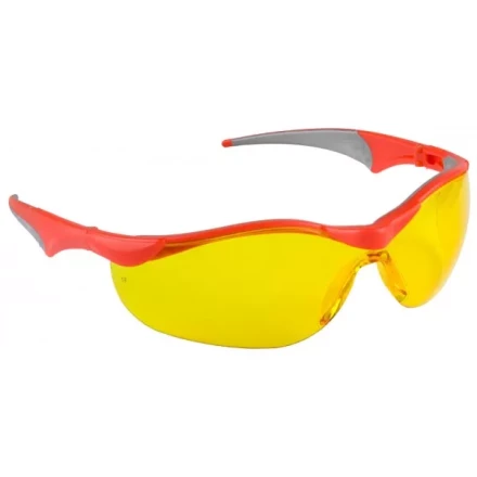 Очки ЗУБР &quot;МАСТЕР&quot; защитные, желтые, поликарбонатная монолинза с мягкими двухкомпонентными дужками 110321 купить в Кургане