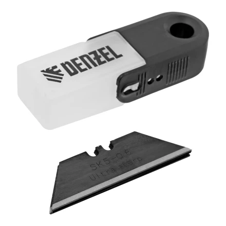 Лезвия, 19 мм, сталь SK5 - 0,6 мм, трапециевидные, 5 штук// Denzel 79318 купить в Кургане