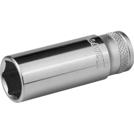 Торцовая головка KRAFTOOL &quot;INDUSTRIE QUALITAT&quot;, удлиненная, Cr-V, FLANK, хромосатинированная, 1/4&quot;, 13 мм 27817-13_z01 купить в Кургане