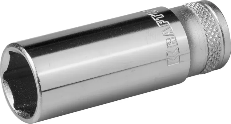Торцовая головка KRAFTOOL "INDUSTRIE QUALITAT", удлиненная, Cr-V, FLANK, хромосатинированная, 1/4", 13 мм 27817-13_z01 купить в Кургане