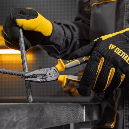 Плоскогубцы комбинированные 205 мм Denzel 17082, трехкомпонентные рукоятки купить в Кургане