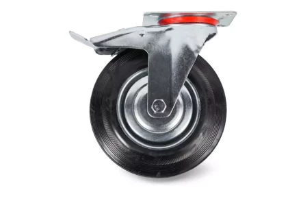 Колесо поворотное резина SCb 93 75 мм с тормозом (F) 1003650 купить в Кургане