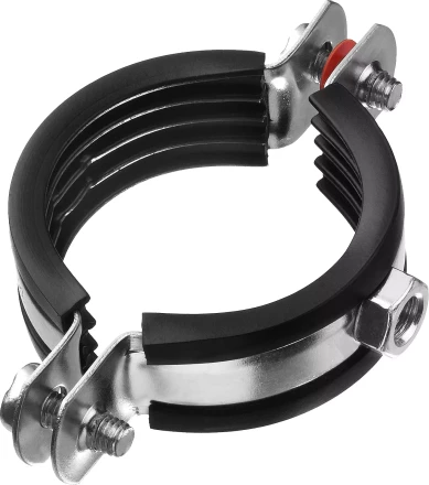 Хомут трубный с гайкой, оцинкованный, 1 1/2&quot;, 8шт, ЗУБР Мастер 37850-47-52 37850-47-52 купить в Кургане