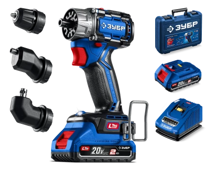 Бесщеточная дрель-шуруповерт Зубр КОМПАКТ Комби #2, 2 АКБ LMS (2 Ач), в кейсе DB-50-22-H3 серия «ПРОФЕССИОНАЛ» купить в Кургане