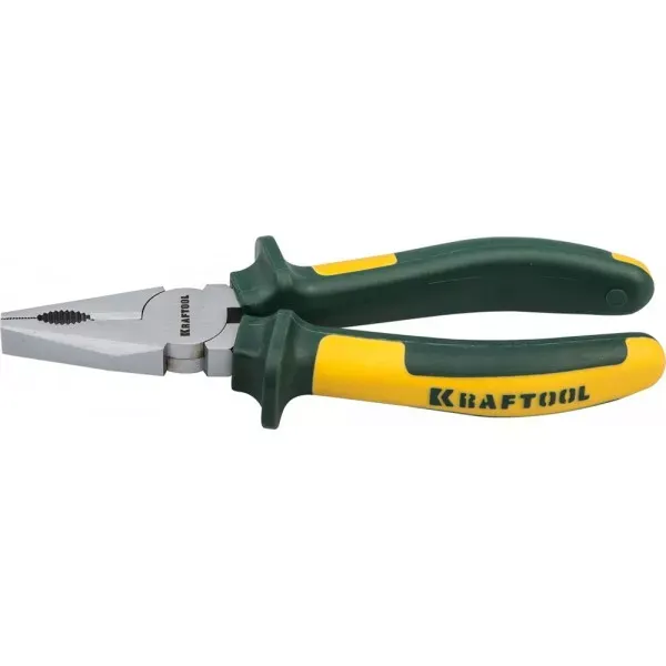 Плоскогубцы KRAFTOOL"KRAFT-MAX"комб,Cr-Mo,маслобензост двухкомп рукоятки,шарнирное соединение с повыш износост,200мм 22011-1-20 купить в Кургане