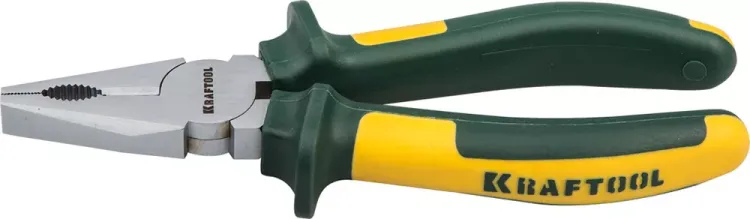 Плоскогубцы KRAFTOOL"KRAFT-MAX"комб,Cr-Mo,маслобензост двухкомп рукоятки,шарнирное соединение с повыш износост,200мм 22011-1-20 купить в Кургане