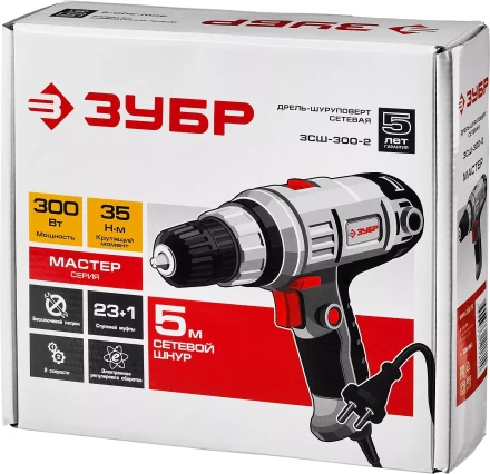 Дрель-шуруповерт сетевая ЗСШ-300-2 серия МАСТЕР купить в Кургане