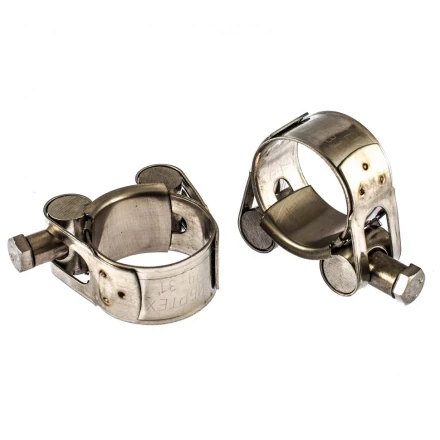 Хомуты металлические силовые 29-31 мм ширина 20 мм шарнирный W4 2 шт Сибртех 475113 купить в Кургане