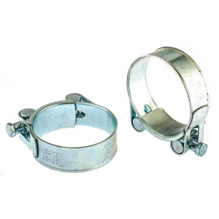 Хомуты металлические силовые 56-59 мм ширина 22 мм шарнирный W1 2 шт Сибртех 47543 купить в Кургане