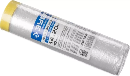 Пленка ЗУБР &quot;ПРОФЕССИОНАЛ&quot; защитная с клейкой лентой, HDPE, 10мкм, 1,4х20м 12250-140-20 купить в Кургане