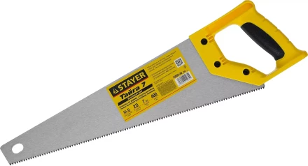 Ножовка универсальная (пила) &quot;Тайга-7&quot;, 400мм,7TPI, закаленный зуб, рез вдоль и поперек волокон, для средн заготовок, фанеры, ДСП,МДФ, STAYER 15050-40_z02 купить в Кургане