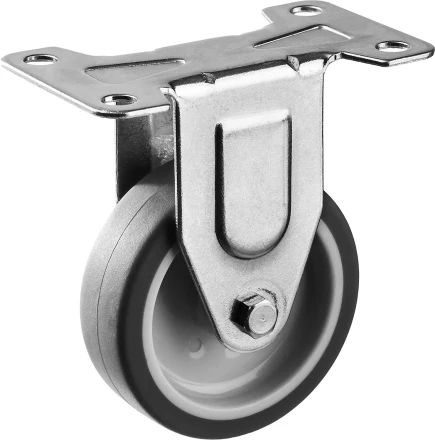 ЗУБР d 75 мм, г/п 60 кг, резина/полипропилен, термопластичное неповоротное колесо, Профессионал (30946-75-F) купить в Кургане