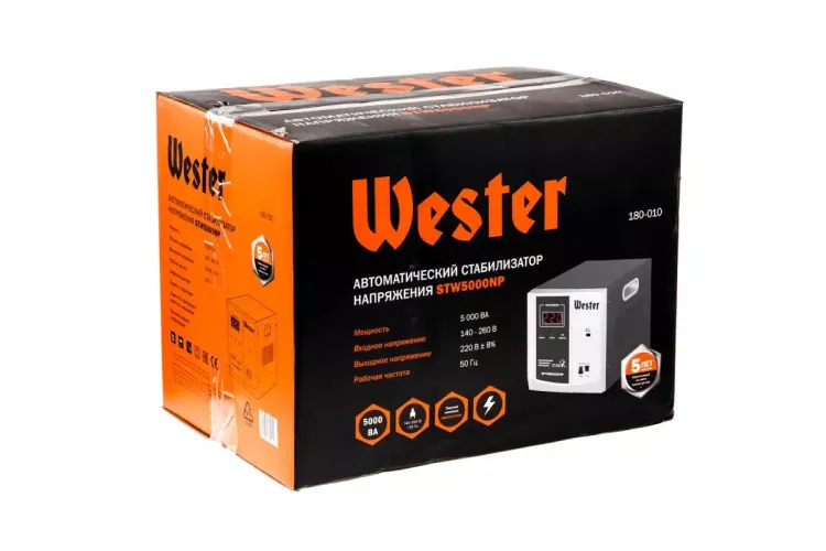 Стабилизатор напряжения WESTER STW5000NP купить в Кургане