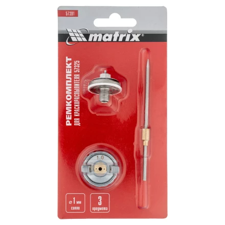 Комплект для краскораспылителя 57325 : сопло 1 мм, игла, форсунка// Matrix 57391 купить в Кургане
