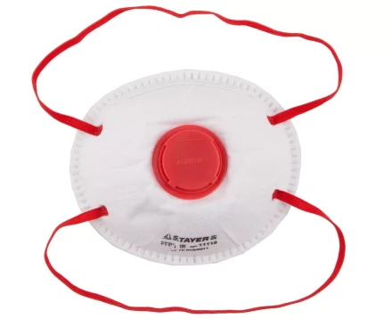 Полумаска фильтрующая STAYER &quot;MASTER&quot; коническая, с клапаном, многослойная, класс защиты FFP1 11118 купить в Кургане